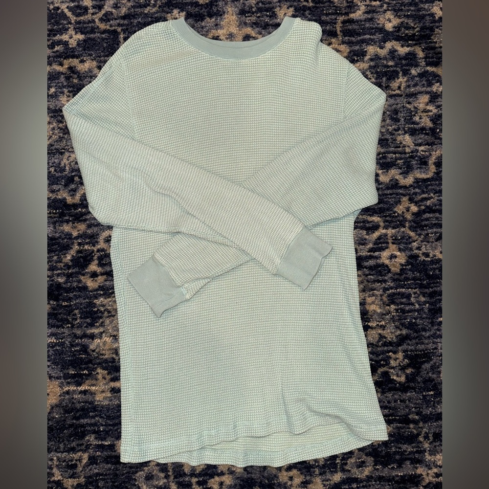 Urban Outfitters Standard Cloth Mint Green Waffle Knit Thermal Size Large